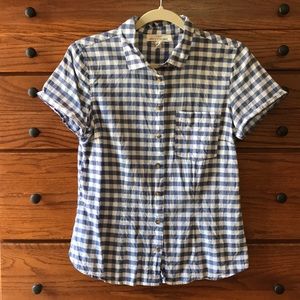 Checkered H&M L.O.G.G Button-Down Blouse